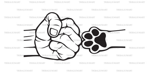 Paw Fist Bump SVG TribaliumArtSF 