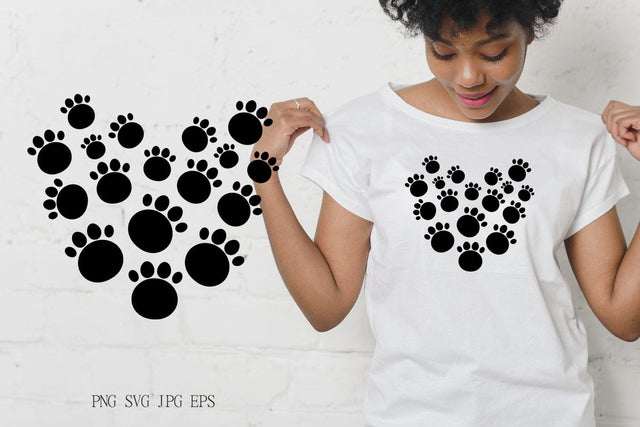 Paw Heart SVG Design | Dog lover design | Cat lover design SVG Pfiffen's World 