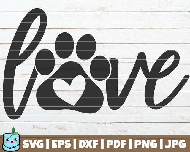 Paw Love SVG MintyMarshmallows 