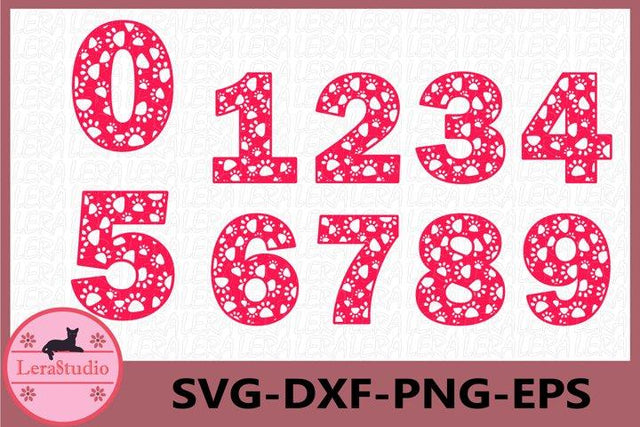 Paw Numbers SVG SVG Lerastudio 