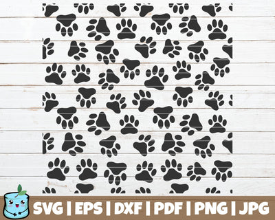 Paw Pattern SVG MintyMarshmallows 