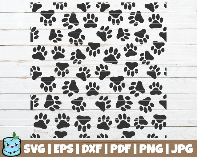 Paw Pattern SVG MintyMarshmallows 