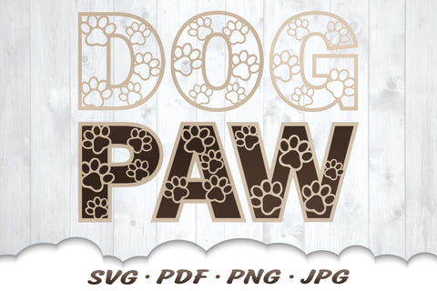 Paw Print Alphabet SVG | Dog Paw Print SVG SVG Cloud9Design 