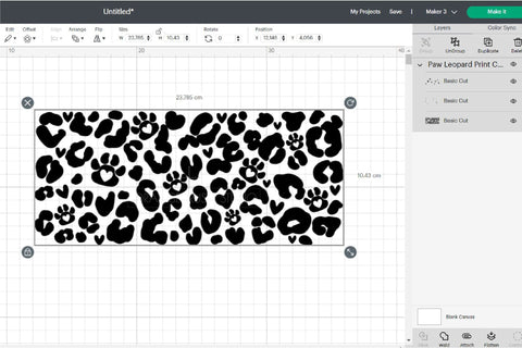 Paw Print Beer Can Glass Wrap 16 Oz Leopard Print SVG OrangeBrushStudio 