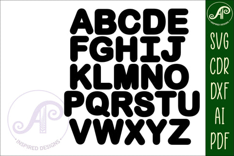 Paw print letters alphabet set. 26 layered letters. SVG APInspireddesigns 