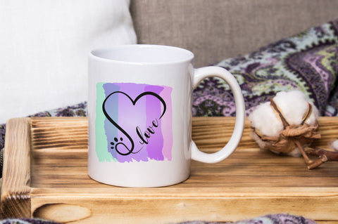 Paw Print Love PNG Sublimation SVG futivesvg 