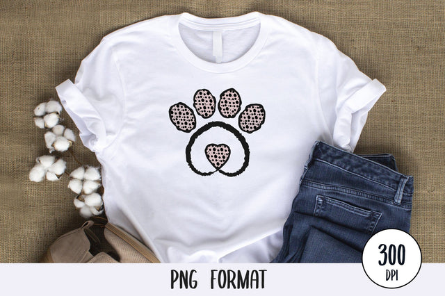 Paw Print Love PNG Sublimation SVG futivesvg 