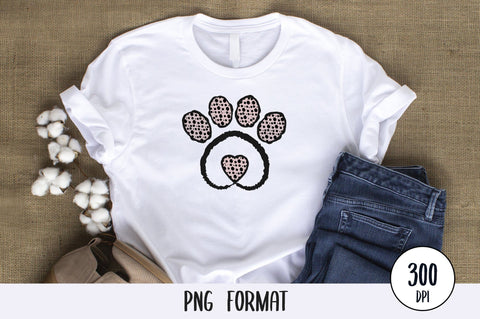 Paw Print Love PNG Sublimation SVG futivesvg 