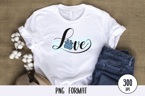 Paw Print Love PNG Sublimation SVG futivesvg 