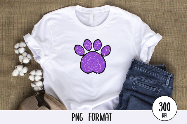 Paw Print Love PNG Sublimation SVG futivesvg 