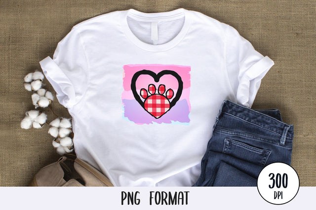 Paw Print Love PNG Sublimation SVG futivesvg 