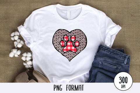 Paw Print Love PNG Sublimation SVG futivesvg 