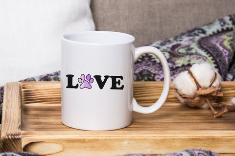 Paw Print Love PNG Sublimation SVG futivesvg 