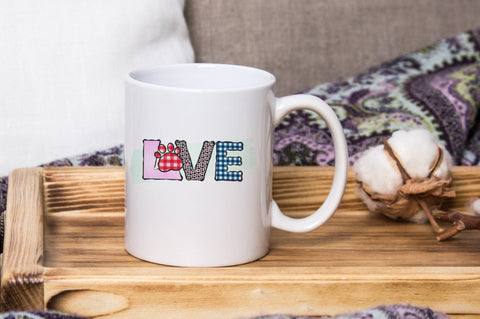 Paw Print Love PNG Sublimation SVG futivesvg 