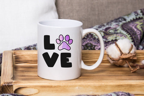 Paw Print Love PNG Sublimation SVG futivesvg 