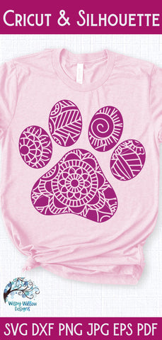 Paw Print Mandala SVG SVG Wispy Willow Designs 