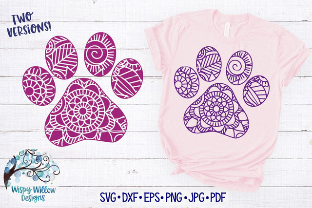 Paw Print Mandala SVG SVG Wispy Willow Designs 
