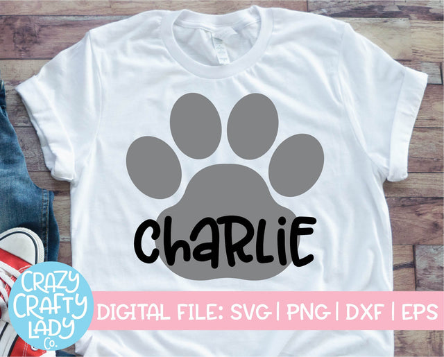 Paw Print | Mascot SVG Cut File SVG Crazy Crafty Lady Co. 