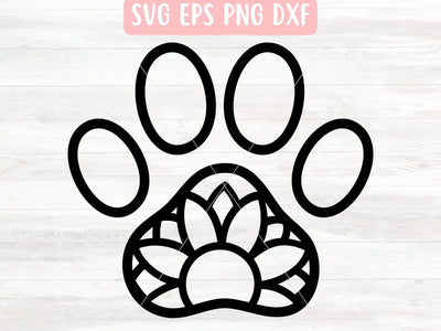 Paw Print Sunflower SVG File for Cricut or Silhouette SVG Apple Grove Designs 