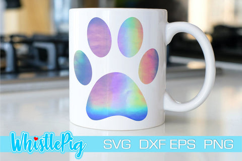 Paw Print SVG Bundle Paw Print Cut Files Cat Svg Dog Svg Pet SVG Whistlepig Designs 