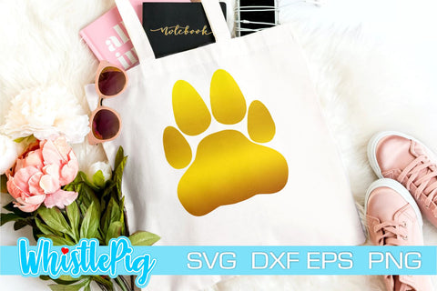 Paw Print SVG Bundle Paw Print Cut Files Cat Svg Dog Svg Pet SVG Whistlepig Designs 