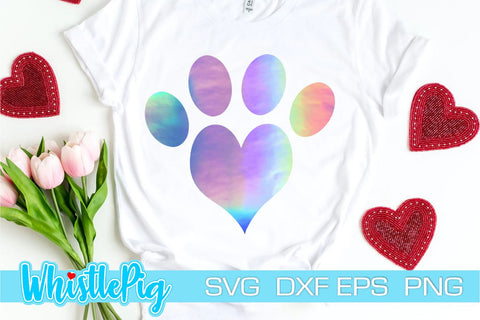 Paw Print SVG Bundle Paw Print Cut Files Cat Svg Dog Svg Pet SVG Whistlepig Designs 
