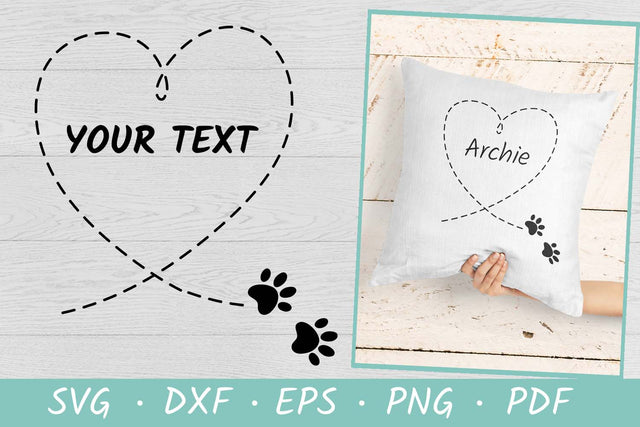 Paw Print SVG | Dog SVG | Dog Monogram SVG SVG Irina Ostapenko 