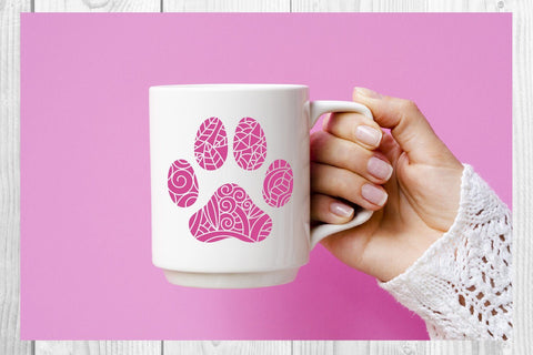 Paw Print SVG, Paw Print Zentangle SVG SVG dadan_pm 