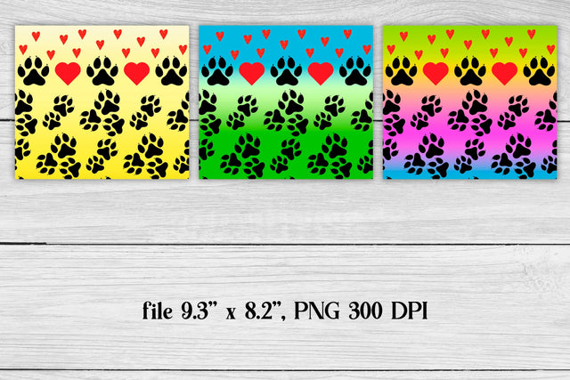 Paw print tumbler | Paw tumbler wrap Sublimation Svetana Studio 