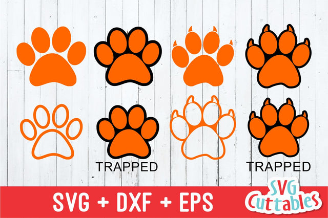 Paw Prints SVG Svg Cuttables 