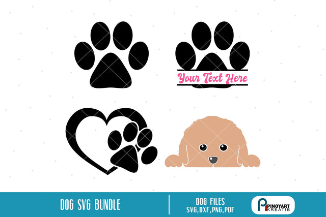 Paw Svg Bundle SVG Pinoyart Kreatib