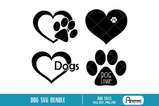 Paw Svg Bundle SVG Pinoyart Kreatib