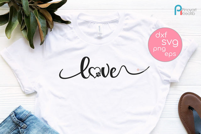 Paw Svg, Dog Svg, Love Svg, Love Paw Svg, Dog Lover Svg, Paw SVG Pinoyart Kreatib 