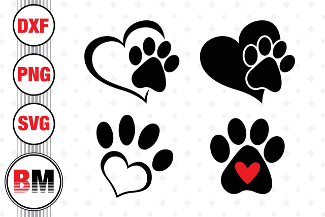 Paw SVG, PNG, DXF Files SVG BMDesign 
