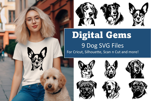 Pawfect Canine SVG Collection: Playful and Versatile Dogs 1 SVG Digital Gems 