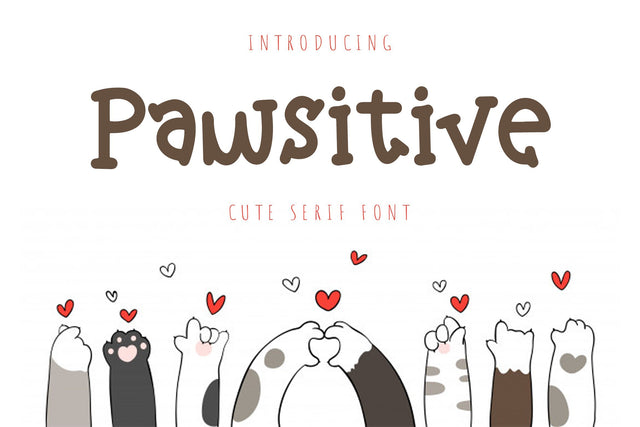 Pawsitive Font dapiyupi store 