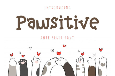 Pawsitive Font dapiyupi store 