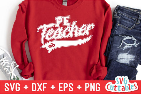 PE Teacher svg - Teacher svg - Occupation - Swoosh - svg - dxf - eps - png - Cut File - Silhouette - Cricut - Digital Download SVG Svg Cuttables 