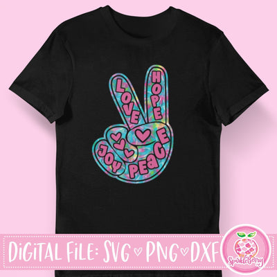 Peace and Love Hand SVG SparkleBerry 