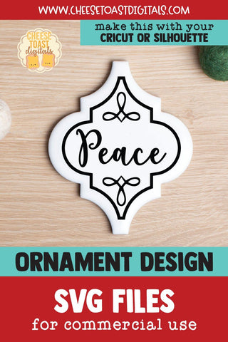 Peace | Arabesque Tile Ornament SVG SVG Cheese Toast Digitals 