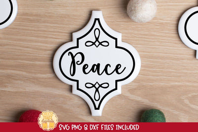 Peace | Arabesque Tile Ornament SVG SVG Cheese Toast Digitals 