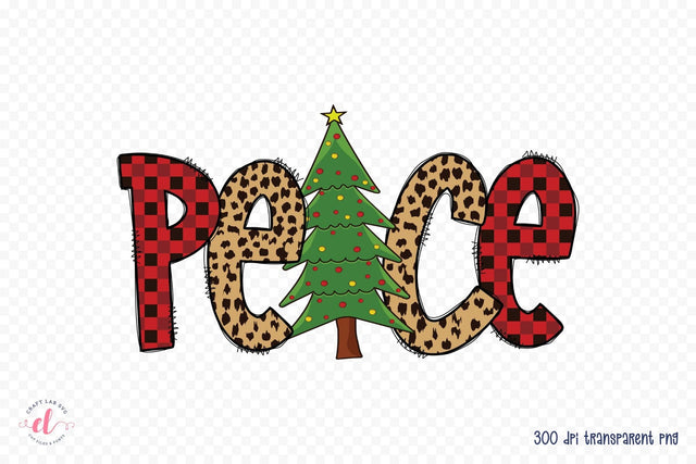 Peace | Christmas PNG Sublimation Design Sublimation CraftLabSVG 