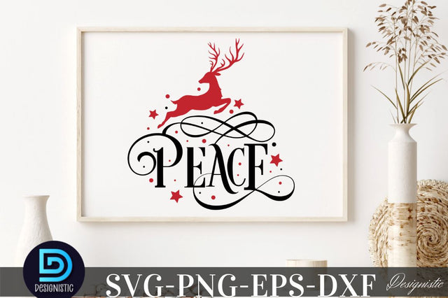 peace, Christmas SVG SVG DESIGNISTIC 