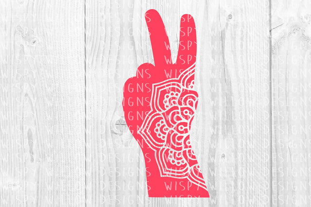 Peace Fingers Mandala SVG Wispy Willow Designs 