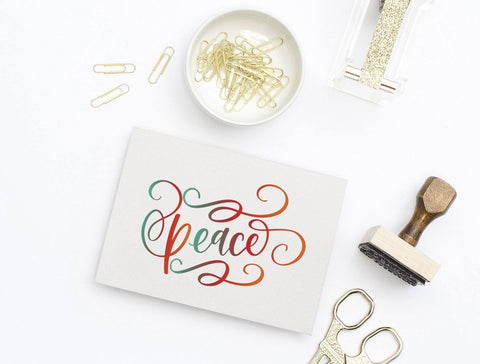 Peace Hand Lettered Cut File SVG SVG Cursive by Camille 