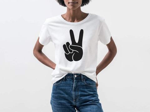Peace hand svg, peace sign svg, hippie svg, peace hand gesture svg, peace svg SVG CutLeafSvg 