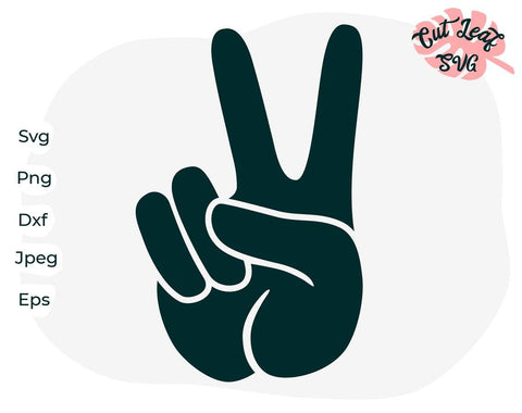 Peace hand svg, peace sign svg, hippie svg, peace hand gesture svg, peace svg SVG CutLeafSvg 