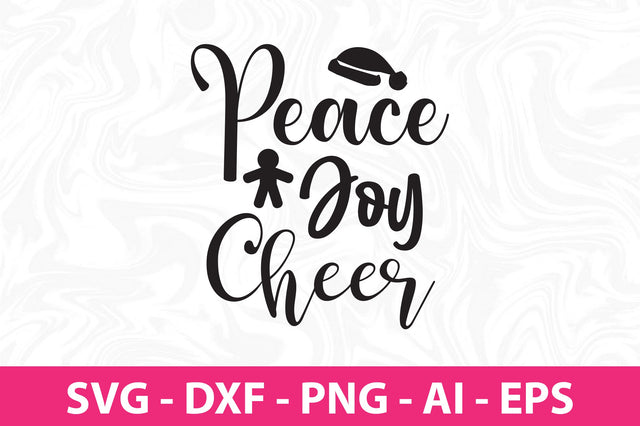 Peace Joy Cheer svg SVG nirmal108roy 