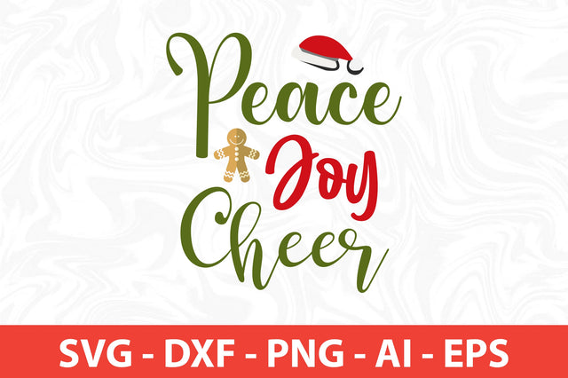 Peace Joy Cheer SVG SVG nirmal108roy 