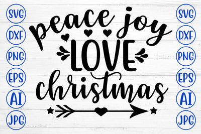 PEACE JOY LOVE CHRISTMAS SVG Cut File SVG Syaman 